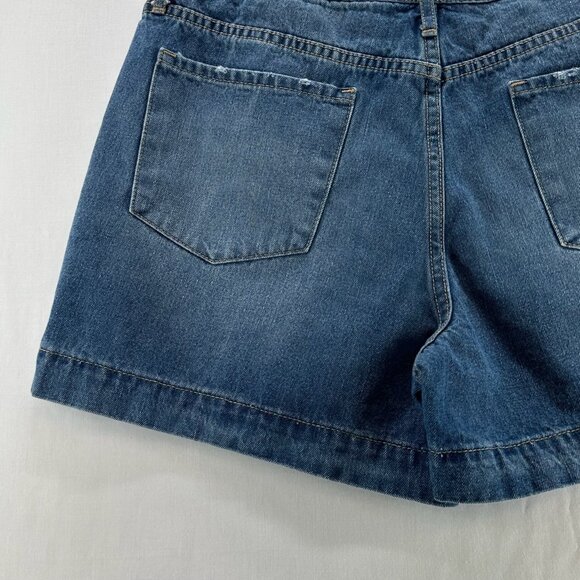 Articles of Society Mom Shorts Women 31 Denim Mid-Rise Zip Fly Medium Blue Wash - Picture 6 of 11